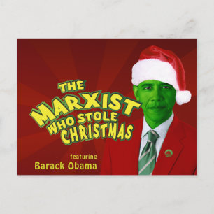 The Marxist Who Stole Christmas Holiday Postcard