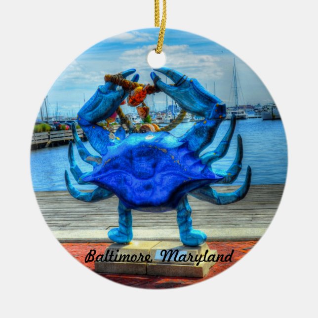 The Maryland Blue Crab Ornament (Front)