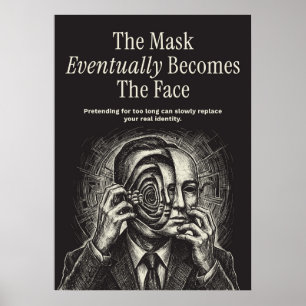 The Mask Eventually Becomes The Face Poster