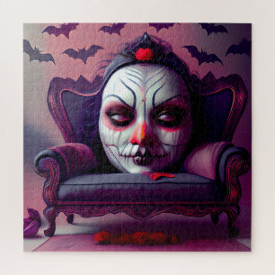 The Mask Stares Through The Back Of An Armchair Jigsaw Puzzle