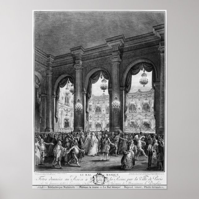 The masked ball, 23rd January 1782 Poster (Front)