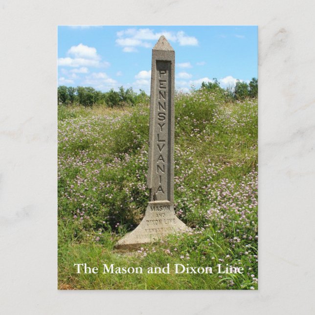 The Mason Dixon Line Postcard (Front)