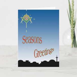 The Masonic Christmas Star Holiday Card
