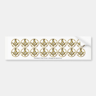 The Masonic Circle Cut ups Bumper Sticker