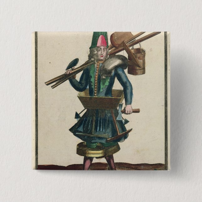 The Mason's Costume 15 Cm Square Badge (Front)