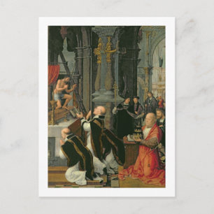 The Mass of St. Gregory (oil on canvas) Postcard