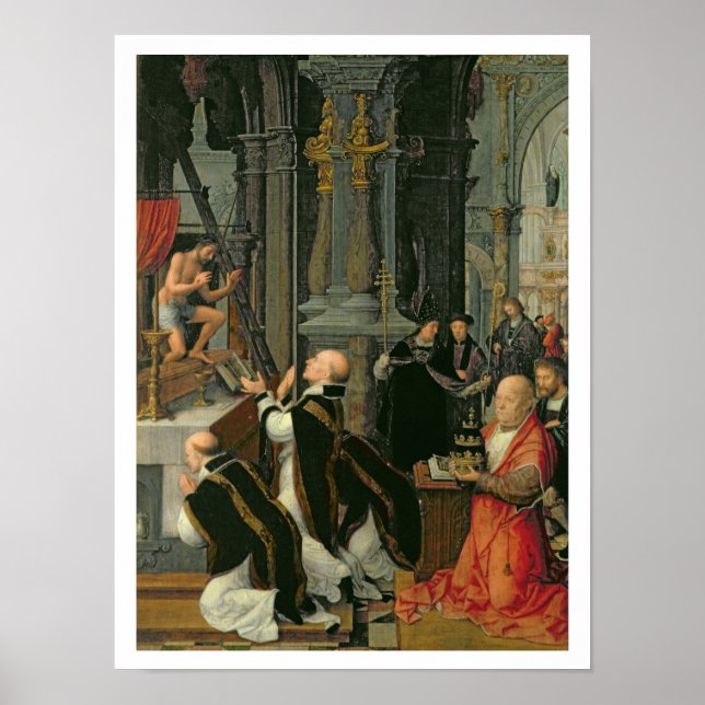 The Mass of St. Gregory (oil on canvas) Poster (Front)