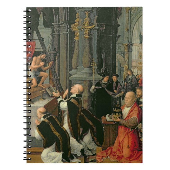 The Mass of St. Gregory (oil on canvas) Spiral Notebook (Front)