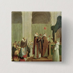 The Mass of St. Martin of Tours, 1654 15 Cm Square Badge