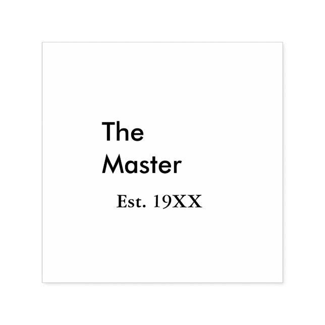 The Master boss name est year date man king title Self-inking Stamp (Design)