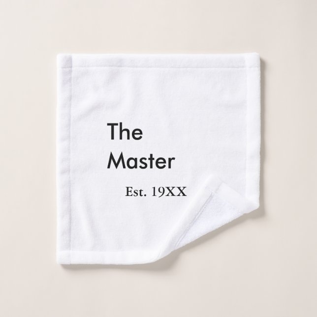 The Master boss name est year date man king title Wash Cloth (Wash Cloth)