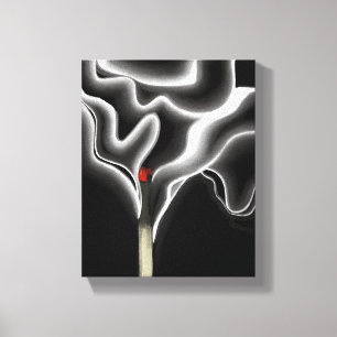 The Match Contemporary Smoke Modern Painting Canvas Print