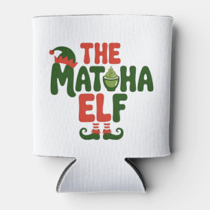 The Matcha Elf Funny Christmas Matcha Drink Can Cooler