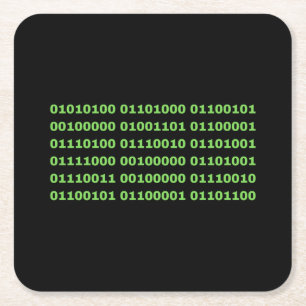 The Matrix is real Square Paper Coaster