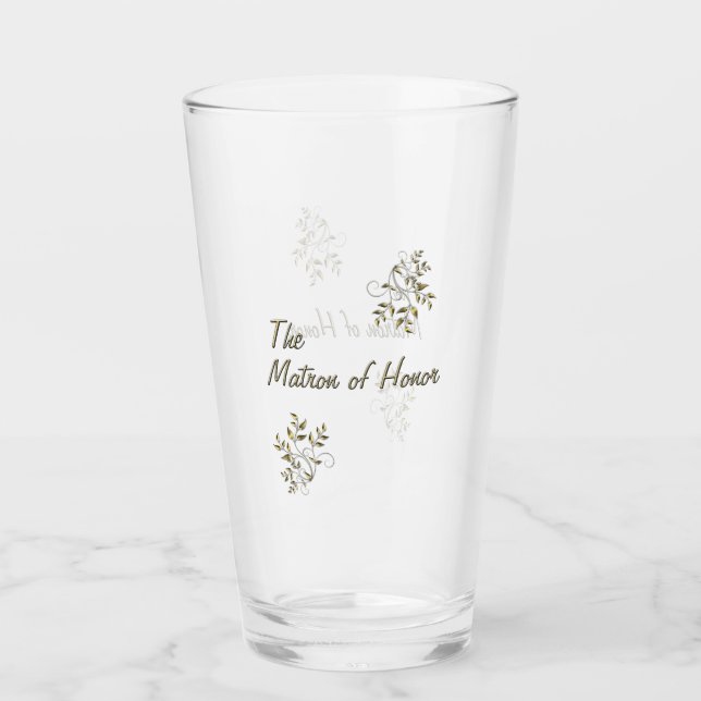 The Matron of Honour Glass  (Front)