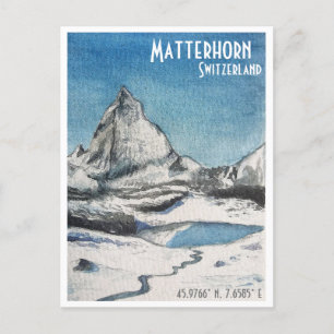 The Matterhorn Switzerland Travel post card