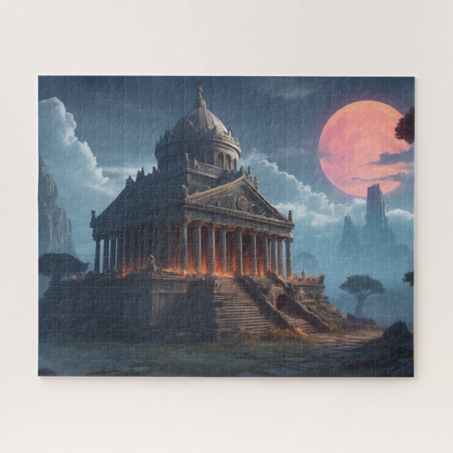 The Mausoleum at Halicarnassus as seen by Ai Jigsaw Puzzle (Horizontal)