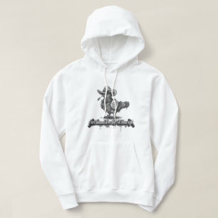 The Maverick Pigeon: 3D Graffiti Monochrome Hoodie