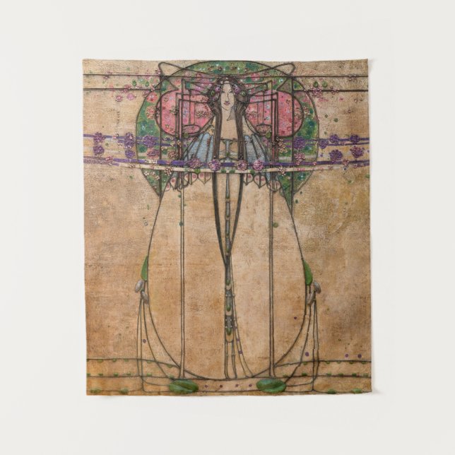 The May Queen by Margaret Macdonald Mackintosh Tapestry (Front)