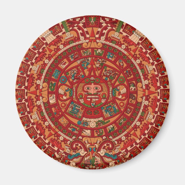 The Mayan / (Aztec) calendar wheel Magnet (Front)