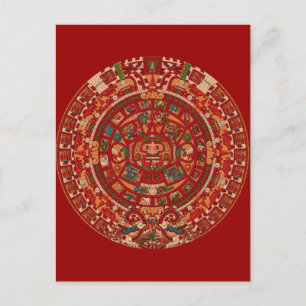 The Mayan (Aztec) Calendar Wheel Postcard