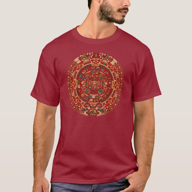 The Mayan / (Aztec) calendar wheel T-Shirt (Front)