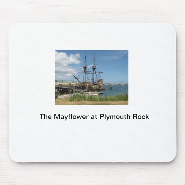 The Mayflower at Plymouth Rock Mouse Pad (Front)