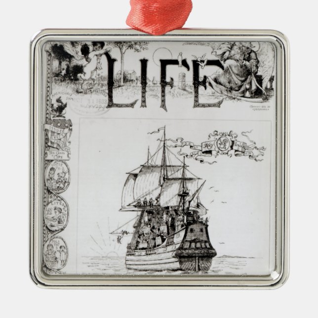 The Mayflower, front cover from 'Life' Metal Tree Decoration (Front)