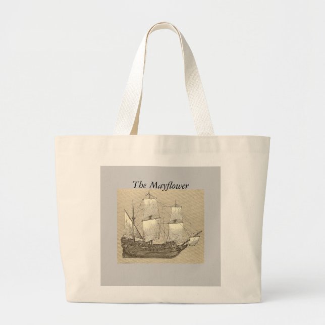 The Mayflower Large Tote Bag (Front)