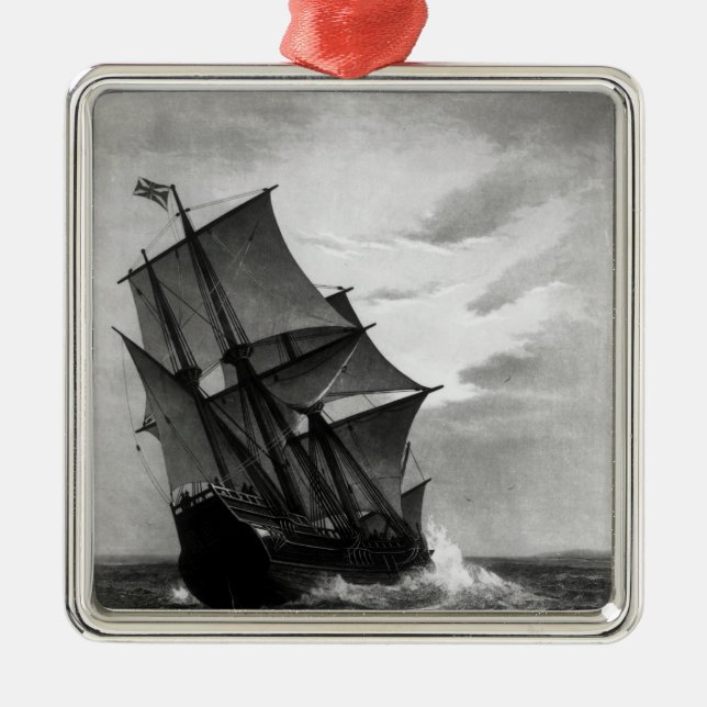 The Mayflower Metal Tree Decoration (Front)