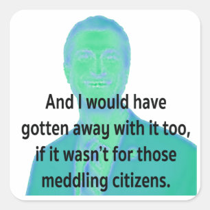 The mayor speaks square sticker