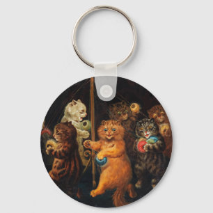 The Maypole by Louis Wain Key Ring