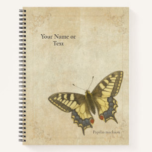 The "Meadow Aristocrat" Vintage Papilio Machaon Notebook