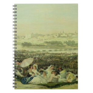 The Meadow at San Isidro, 1788 (oil on canvas) Spiral Notebook