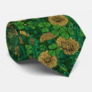 The meadow in green and yellow tie