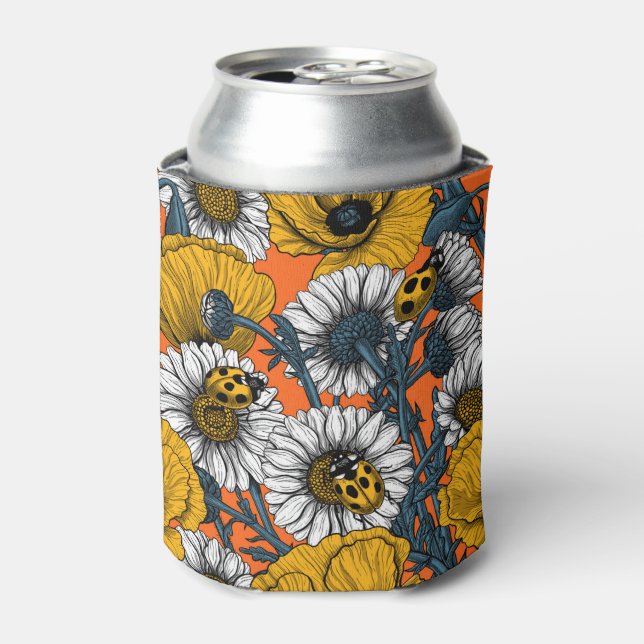 The meadow in yellow and blue can cooler (Can Front)
