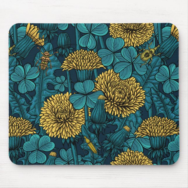 The meadow in yellow and blue mouse pad (Front)