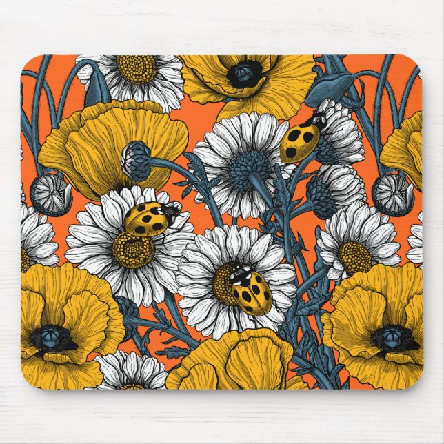 The meadow in yellow and blue mouse pad (Front)