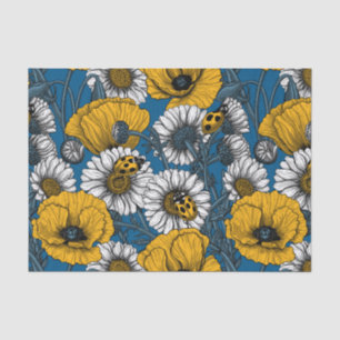 The meadow in yellow and blue tissue paper