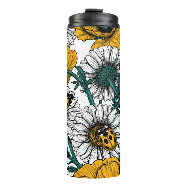 The meadow in yellow thermal tumbler (Front)