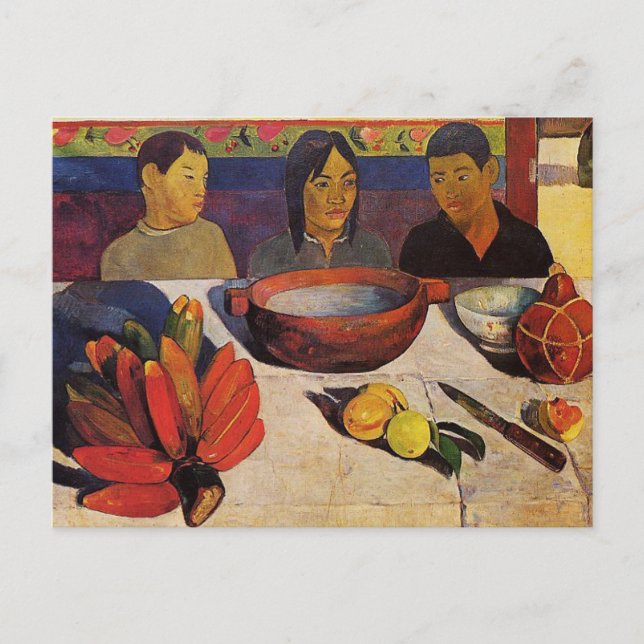 'The Meal' - Paul Gauguin Postcard (Front)