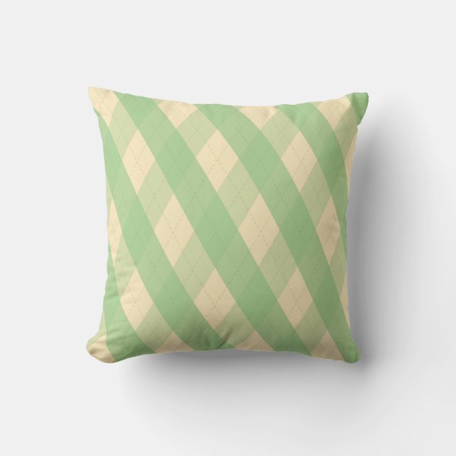 The MeanClique Mint Throw Pillow (Front)