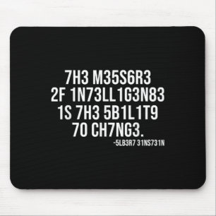 The Measure Of Intelligence Coded Motivational Sci Mouse Pad