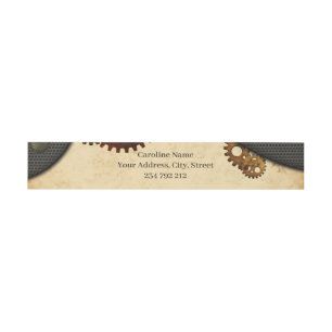 The mechanical wonder of the ocean steampunk fish. invitation belly band