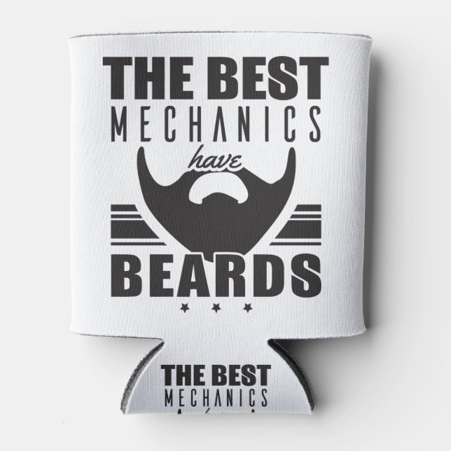 The Mechanics have Beards Can Cooler (Front)