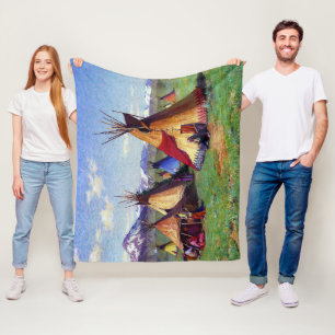 The Medicine Teepee Joseph Henry Sharp 1903 Fleece Blanket