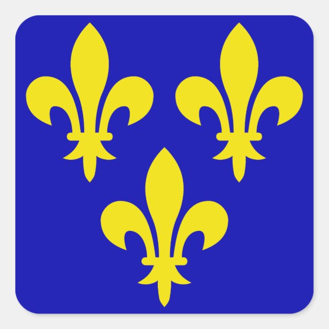 The Medieval Flag of France Square Sticker (Front)