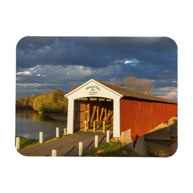 The Medora Covered Bridge Built In 1875 Magnet (Horizontal)