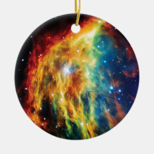 The Medusa Nebula Hubble Outer Space Photo Ceramic Tree Decoration