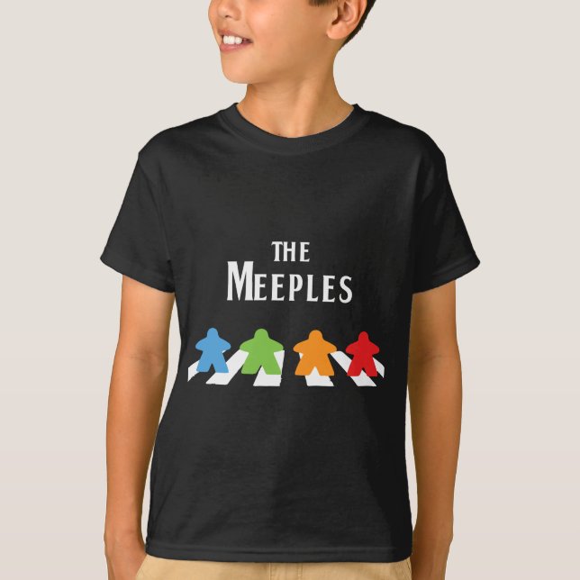 The Meeples Board Game Addict T-Shirt (Front)